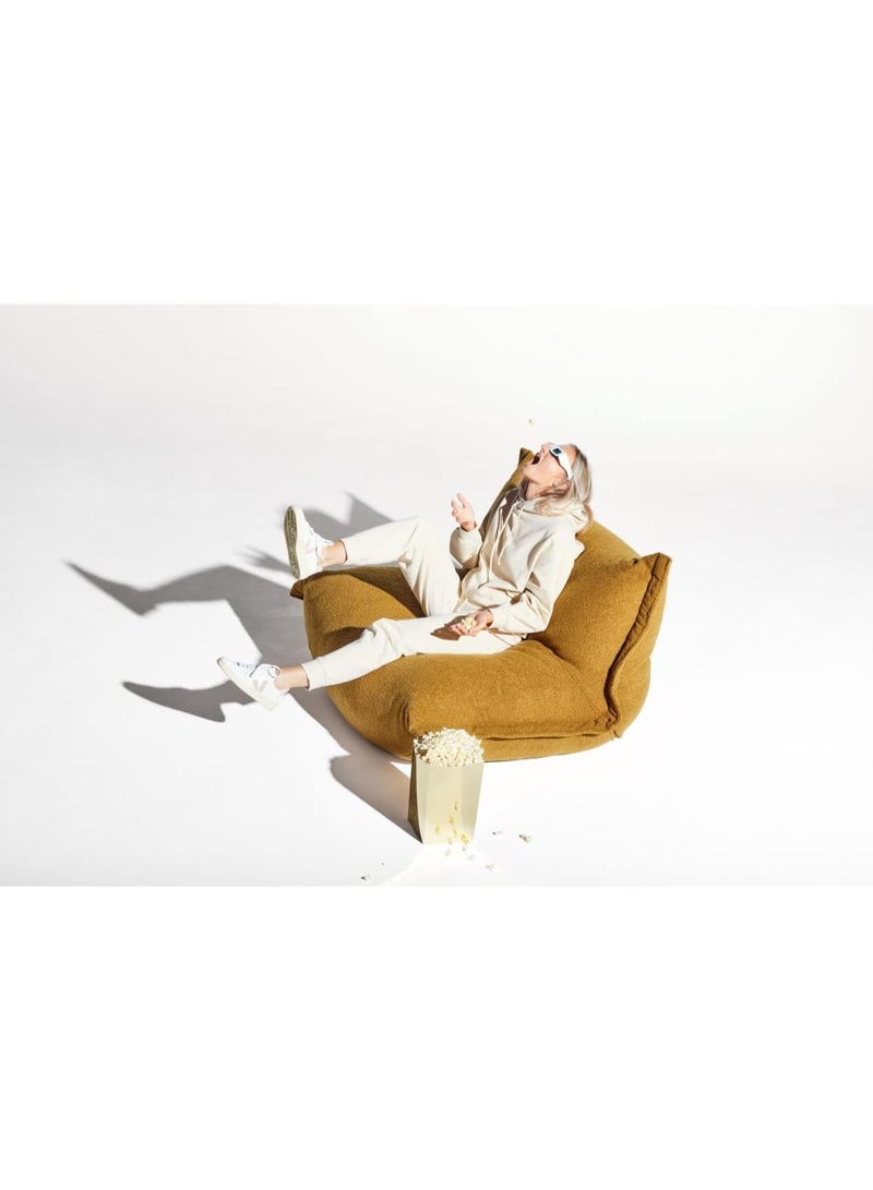 Fatboy Bonbaron Sherpa Lounge Chair – Ultra-Soft & Adjustable Cozy Seat | Indoor Relaxation with Backrest Adjustment | Plush & Stylish (Cider, 120x120x75 cm) - Image 2